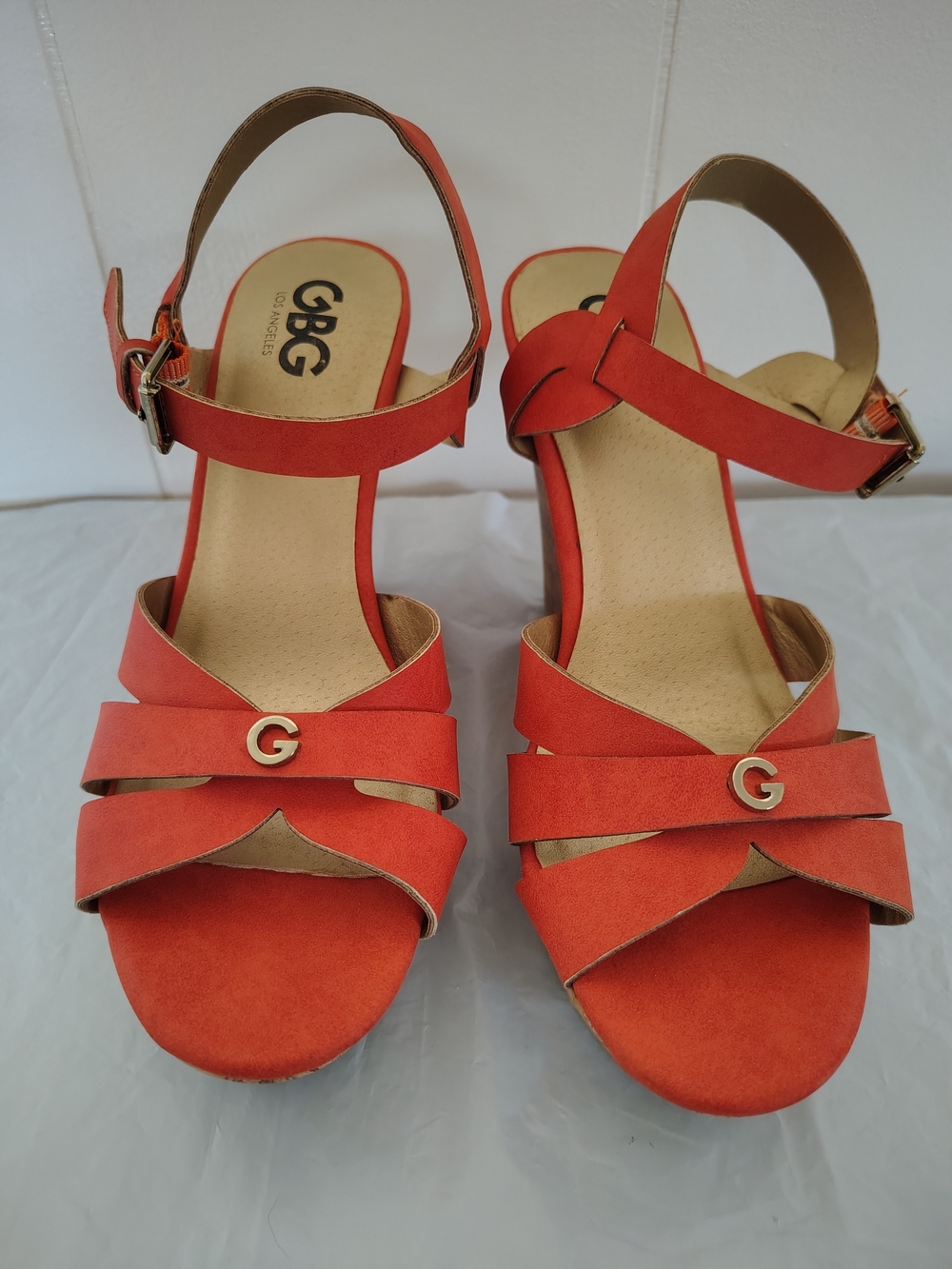 GBG Los Angeles (G by GUESS) "Dayva" Platform Wedge Sandals Size 8.5